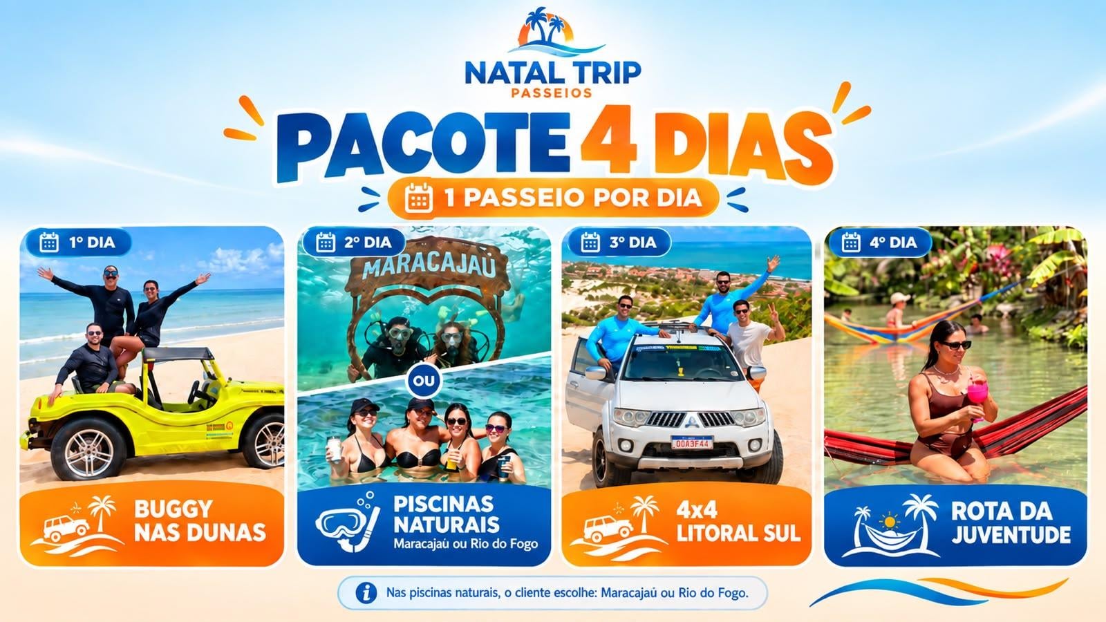 Passeios mais vendidos pacote especial