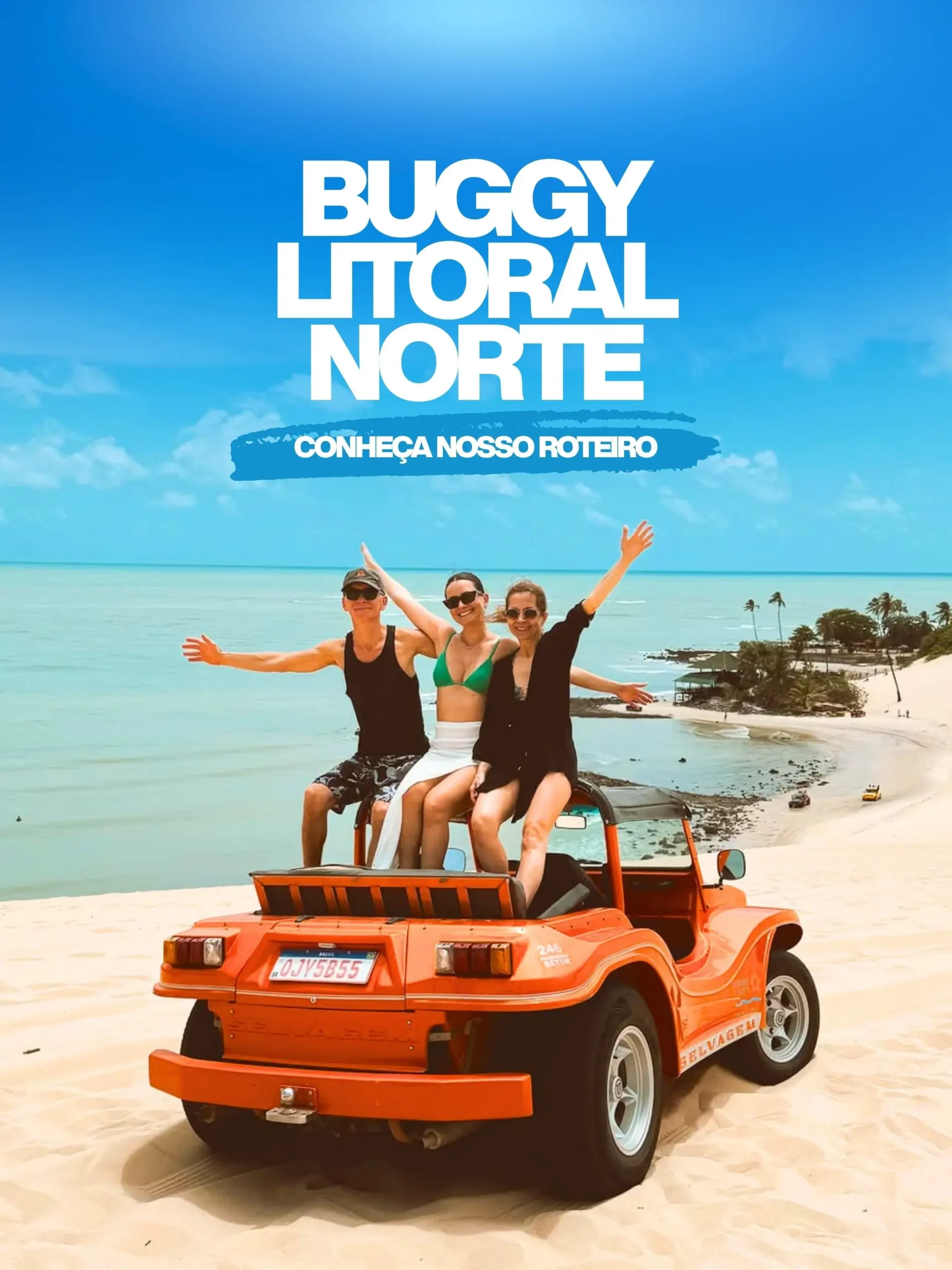 Banner sobre o passeio de Buggy Litoral Norte.