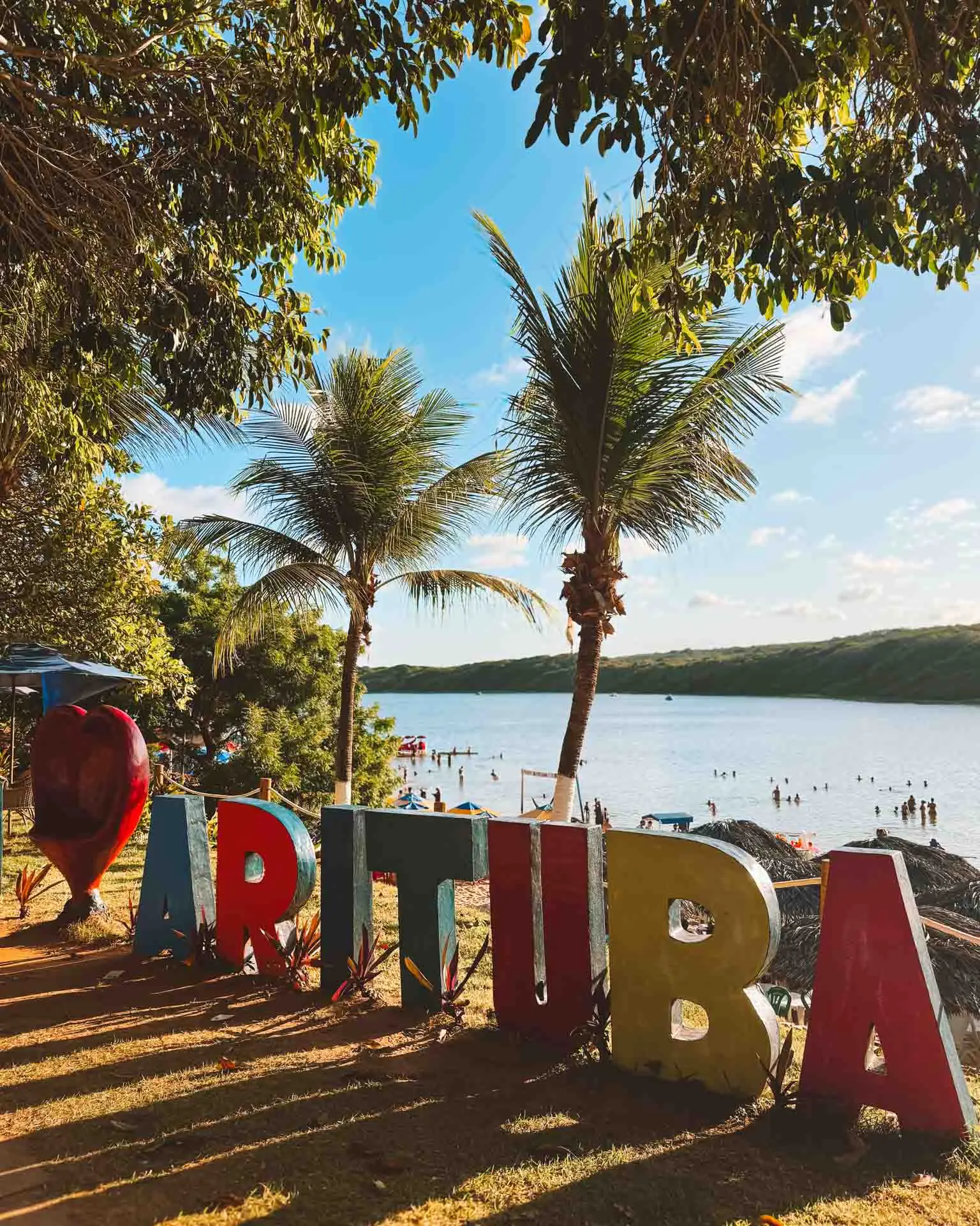 Imagem do Letreiro Lagoa de Arituba